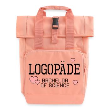 Logopäde Bachelor-Studium Logopädie - Rolltop Rucksack mit zwei Griffen - Chintzrosa - Vorne