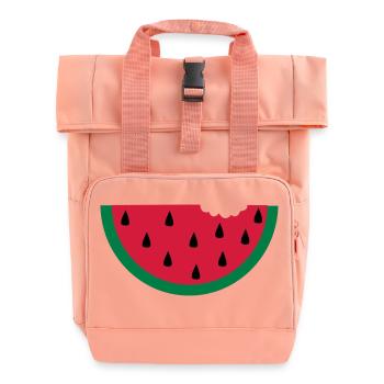 Melone Wassermelone watermelon Obst - Rolltop Rucksack mit zwei Griffen - Chintzrosa - Vorne