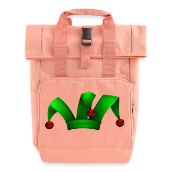 clown harlekin hofnarr kasper komiker narr witzbol - Rolltop Rucksack mit zwei Griffen - Chintzrosa - Vorne