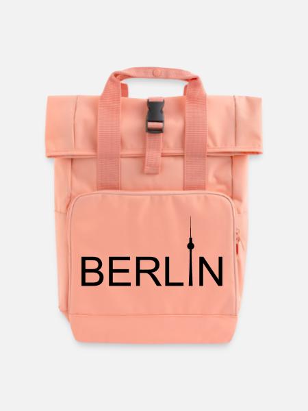 BERLIN - Fernsehturm - Rolltop Rucksack mit zwei Griffen - Chintzrosa