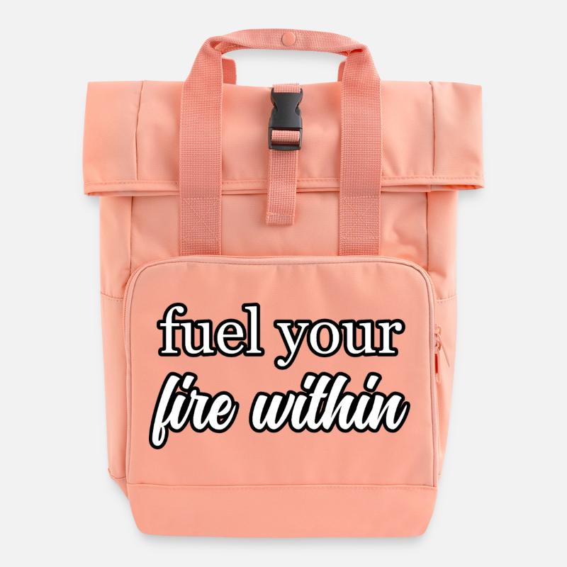 Hustle & Flow Success Mindset Inspiration	 - Roll Top Backpack with Two Handles - chintz rose