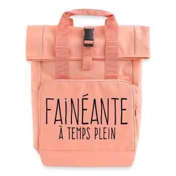 Vollzeit-faul – Zum Lob der Faulheit - Rolltop Rucksack mit zwei Griffen - Chintzrosa - Vorne