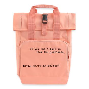 Albtraum (fertige Farbe) - Rolltop Rucksack mit zwei Griffen - Chintzrosa - Vorne