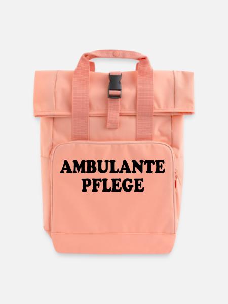 ambulante pflege - Rolltop Rucksack mit zwei Griffen - Chintzrosa