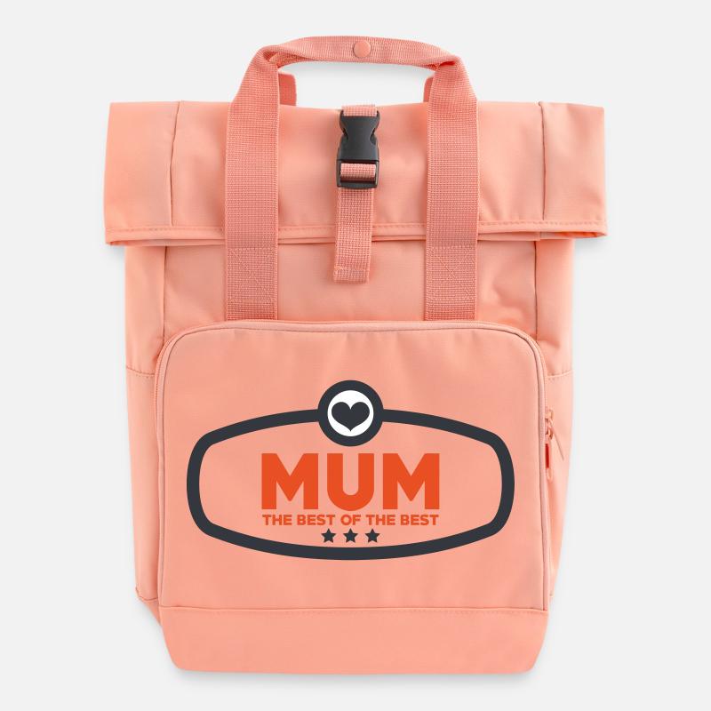 Die beste Mutter aller Zeiten - Muttertag - Rolltop Rucksack mit zwei Griffen - Chintzrosa