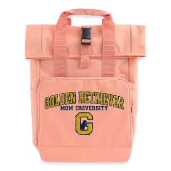 Golden Retriever Mom University Varsity Style - Rolltop Rucksack mit zwei Griffen - Chintzrosa - Vorne