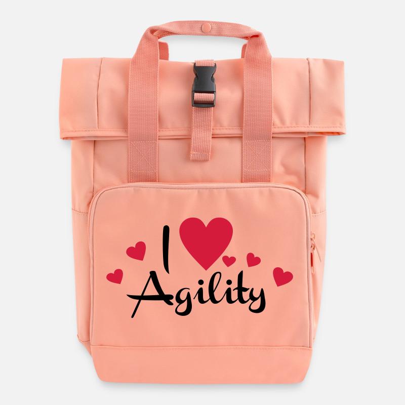 2541614 15923905 agility - Sac à dos Roll Top à deux anses - rose liberty