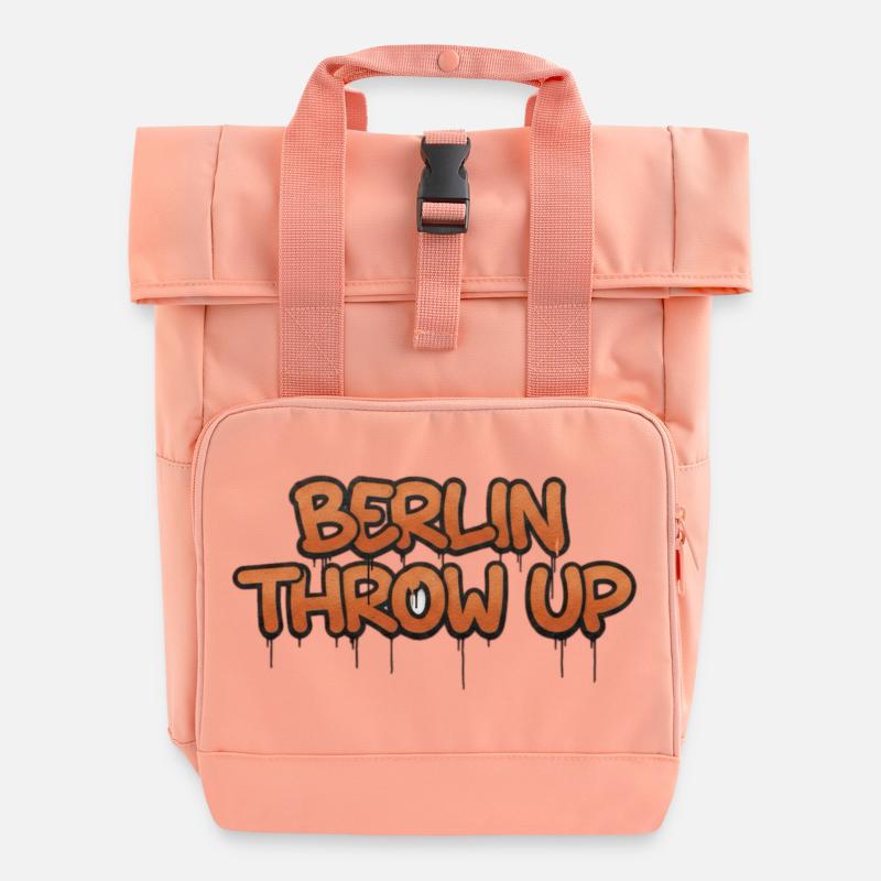 Graffiti à Berlin - Sac à dos Roll Top à deux anses - rose liberty