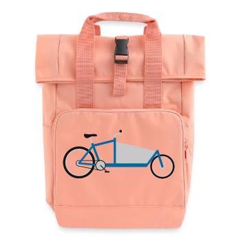 Vélo de cargo bleu - Sac à dos Roll Top à deux anses - rose liberty - Devant