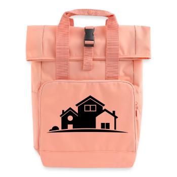 Haus - Rolltop Rucksack mit zwei Griffen - Chintzrosa - Vorne
