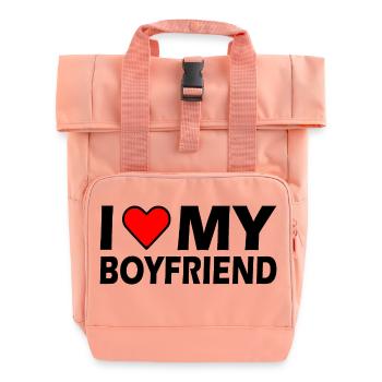 I love my boyfriend - Sac à dos Roll Top à deux anses - rose liberty - Devant