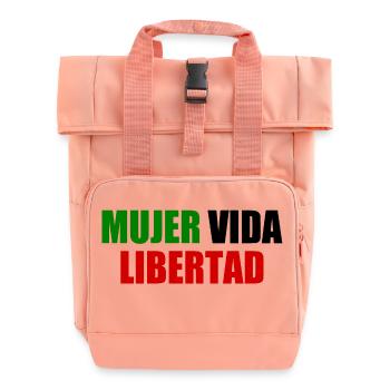 mujer vida libertad - Roll Top Backpack with Two Handles - chintz rose - Front