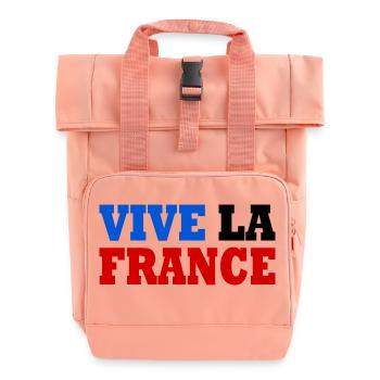 Vive la france - Roll Top Backpack with Two Handles - chintz rose - Front
