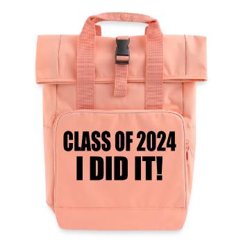 class of 2024 - Rolltop Rucksack mit zwei Griffen - Chintzrosa - Vorne