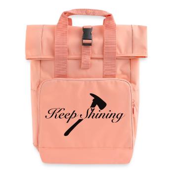 Keep Shining  - Rolltop Rucksack mit zwei Griffen - Chintzrosa - Vorne