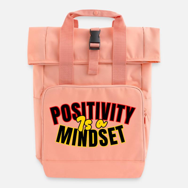 Positivität: Einstellung - Rolltop Rucksack mit zwei Griffen - Chintzrosa