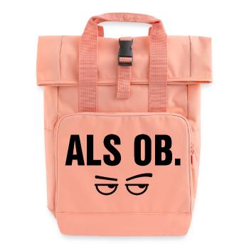 As if funny sarcasm irony saying with eyes - Roll Top Backpack with Two Handles - chintz rose - Front