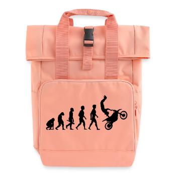 motorrad moped motorcycle motorbike evolution13 - Rolltop Rucksack mit zwei Griffen - Chintzrosa - Vorne