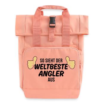 der weltbeste angler - Rolltop Rucksack mit zwei Griffen - Chintzrosa - Vorne