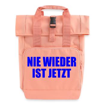 Nie wieder ist jetzt - Rolltop Rucksack mit zwei Griffen - Chintzrosa - Vorne