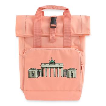 Brandenburger Tor BERLIN - Rolltop Rucksack mit zwei Griffen - Chintzrosa - Vorne