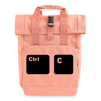 Ctrl C Copy and Paste Father and Son Partner Shi - Rolltop Rucksack mit zwei Griffen - Chintzrosa - Vorne