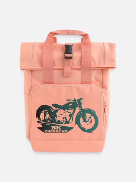 MZ BK Zschopau - Rolltop Rucksack mit zwei Griffen - Chintzrosa