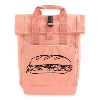 Sandwich pain offert cadeau idée cadeau - Sac à dos Roll Top à deux anses - rose liberty - Devant