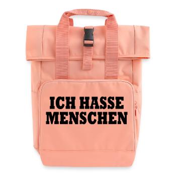 Ich hasse menschen - Rolltop Rucksack mit zwei Griffen - Chintzrosa - Vorne