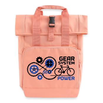 Geniales Gear System Fahrrad Nerd - Rolltop Rucksack mit zwei Griffen - Chintzrosa - Vorne