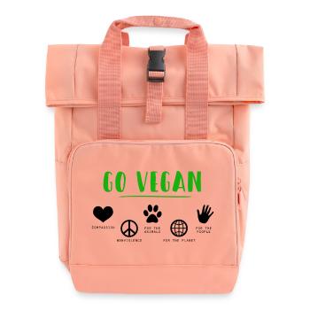 végan - Sac à dos Roll Top à deux anses - rose liberty - Devant