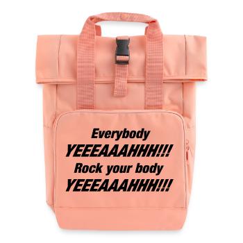 Rock your body music gift backstreet - Roll Top Backpack with Two Handles - chintz rose - Front