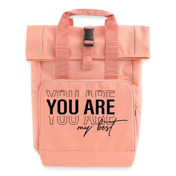 Ihr seid mein Bestes - Rolltop Rucksack mit zwei Griffen - Chintzrosa - Vorne