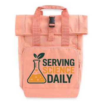 Registered Dietitian Evidence-Based Nutrition Gear - Roll Top Backpack with Two Handles - chintz rose - Front