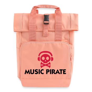 Musik PIrat - Rolltop Rucksack mit zwei Griffen - Chintzrosa - Vorne