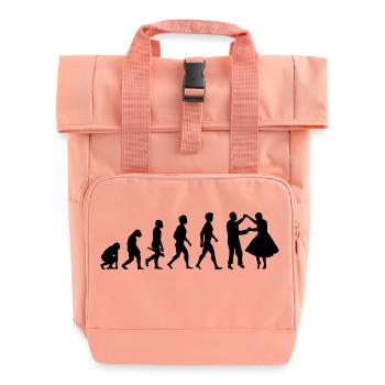 dance music waltz tango disco dance9 - Roll Top Backpack with Two Handles - chintz rose - Front