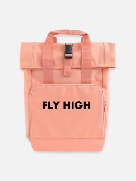 FLY HIGH - Rolltop Rucksack mit zwei Griffen - Chintzrosa