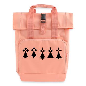 Les hermines de Bretagne 2 - Sac à dos Roll Top à deux anses - rose liberty - Devant