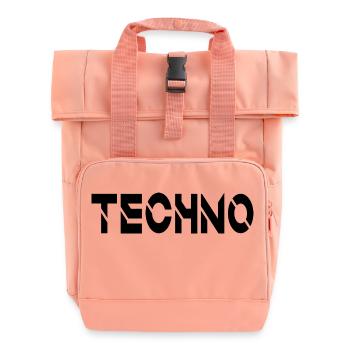 Techno - Roll Top Backpack with Two Handles - chintz rose - Front