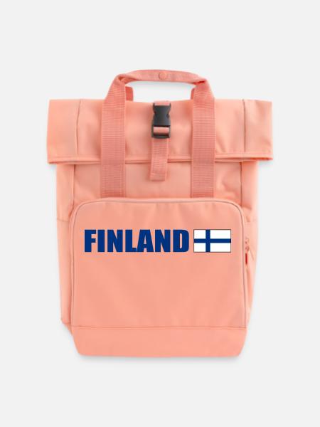 Finnland - Rolltop Rucksack mit zwei Griffen - Chintzrosa