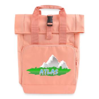  Entwurf - Rolltop Rucksack mit zwei Griffen - Chintzrosa - Vorne