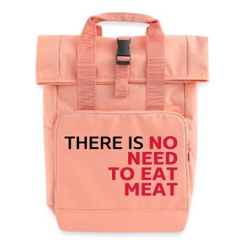 Il n'est pas nécessaire de manger de la viande, - Sac à dos Roll Top à deux anses - rose liberty - Devant