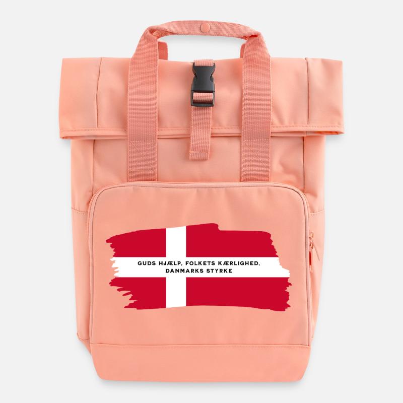Drapeau danois - Sac à dos Roll Top à deux anses - rose liberty