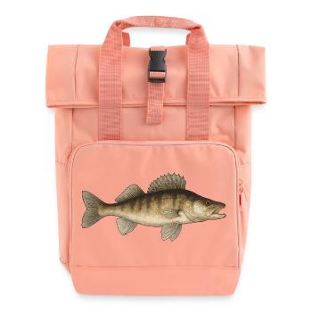Zander Bait Zander Fishing Zander Angler Zander - Roll Top Backpack with Two Handles - chintz rose - Front
