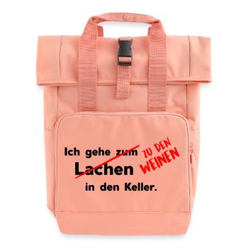 In den Keller - Rolltop Rucksack mit zwei Griffen - Chintzrosa - Vorne