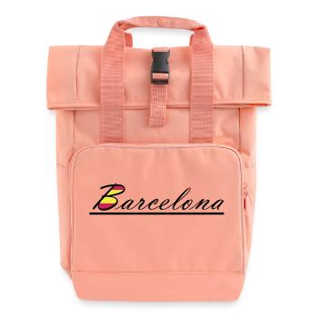 Barcelona - Roll Top Backpack with Two Handles - chintz rose - Front