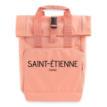 Saint Etienne - Roll Top Backpack with Two Handles - chintz rose - Front