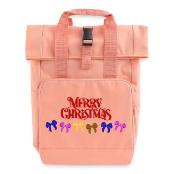 Défilé d’arcs de joyeux Noël - Sac à dos Roll Top à deux anses - rose liberty - Devant