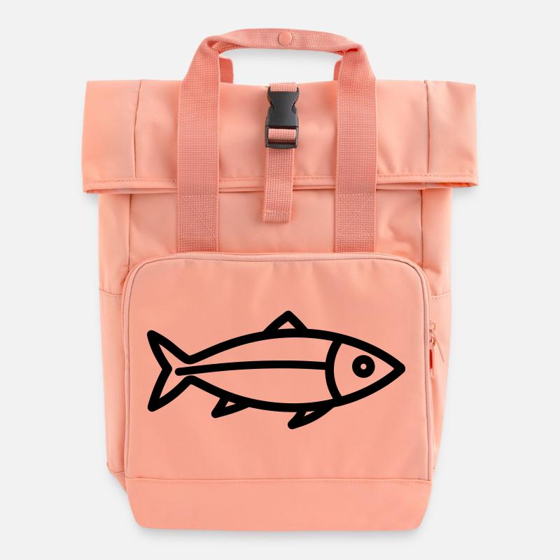 herring - Roll Top Backpack with Two Handles - chintz rose