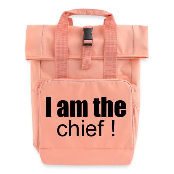 i am the chief ! - Roll Top Backpack with Two Handles - chintz rose - Front